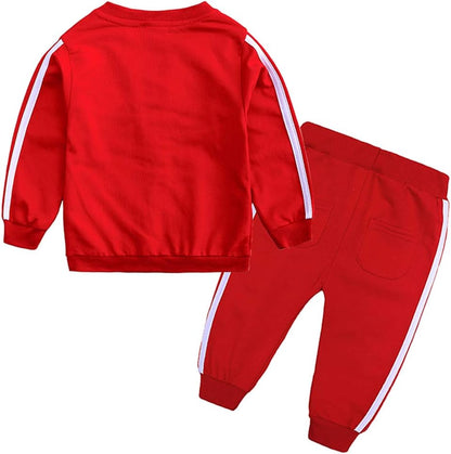 Baby Boys Girls Cotton Tracksuit Sweatshirt Top + Sweatpants Zipper Coat Outfits Set